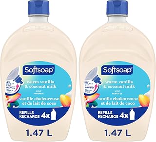 Softsoap Moisturizing Liquid Hand Soap, Warm Vanilla and Coconut Milk, 50 oz Refill (Pack of 2)
