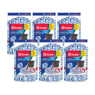 MicroTwist Microfiber Twist Mop Refill (Pack of 6) by O-Cedar – 6, Microfiber, Blue, Model MicroTwistRefill6