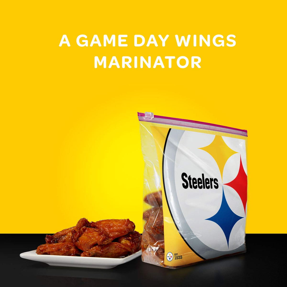 Ziploc Pittsburgh Steelers / 20 Count (Pack of 1) / 1.0 gallons Food Storage Bags