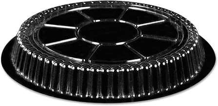 Plastic Dome Lids, Round, Fits 9" Round Pan, 9" Diameter x 0.88"h, Clear, 500/Carton