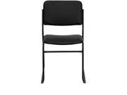 Flash Furniture Black Vinyl/Black Frame / Set of 1 / Contemporary Stacking Chairs