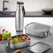 Lunch box ENDURE small by GEFU – 1 liters, Stainless Steel, Silver, Model GF12734