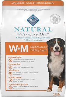 Blue Buffalo Natural Veterinary Diet W+M Salmon Dry Dog Food, 22 lb