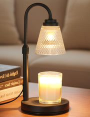Qutadi Candle Warmer Lamp, Dimmable with Timer, Black