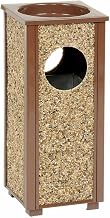 Global Industrial Stone Panel Trash Sand Urn, 10-1/4" Square X 24" H, Brown