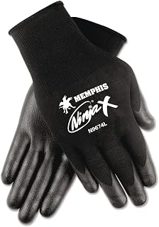 MCR Safety Ninja X Bi-Polymer Coated Gloves, Large, Black Size: Extra Large