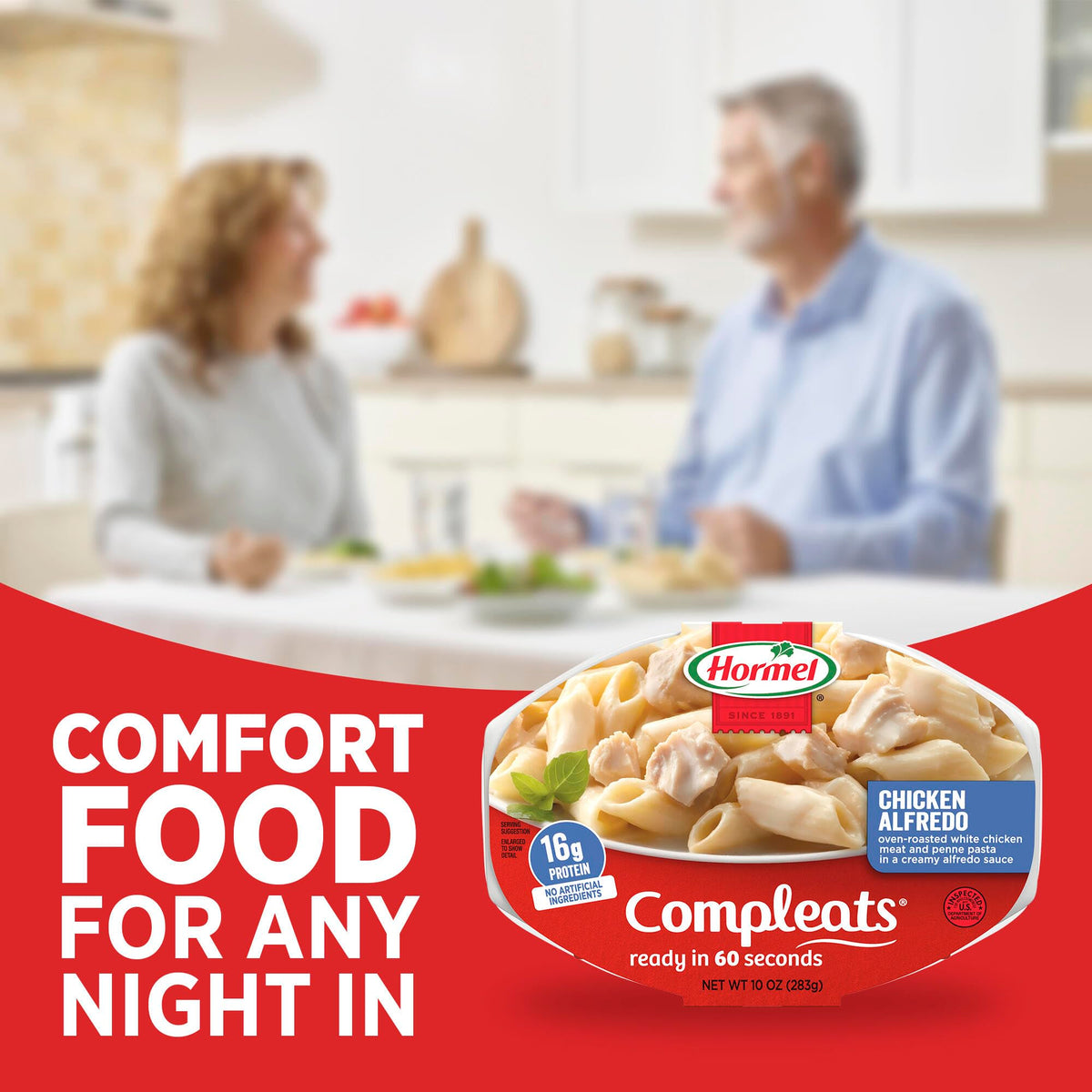 HORMEL COMPLEATS Chicken Alfredo / 10 Ounce (Pack of 6) / 6 Meat Dishes
