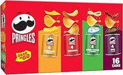 Pringles Potato Crisps Chips, Lunch Snacks, Office and Kids Snacks, Grab N' Go, 1.38 Pounds, Variety Pack (16 Cans)