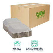 ECO PRODUCTS Green Products / 9" / white Clamshell Take Out Containers