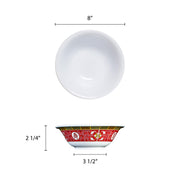 Longevity melamine dinnerware collection 34 oz by Thunder Group – 34.0 ounces, Melamine, White Red Yellow, Model 5108TR
