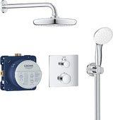 GROHE 34727000 Shower System Flush-Mounted with Tempesta 210 Chrome, 34729000