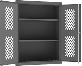 Durham Heavy Duty Welded 14 Gauge Steel Ventilated Cabinet, EMDC-361848-95, 900 lbs Capacity, 18" Length x 36" Width x 48" Height, 2 Shelves