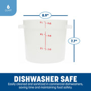 Carlisle FoodService Products 6 Quart (Pack of 1) / 1 / White Containers