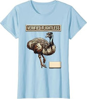 Women's Verified Flightless Funny Emu Lover Bird Meme Humor T-Shirt