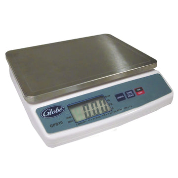 10 lb. Portion Control Scale by GLOBE – Medium, Stainless Steel, Silver, Model GPS10