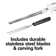 Hamilton Beach New Electric Knife Set with Fork & Case / Knife / 7.3" Electric Knives