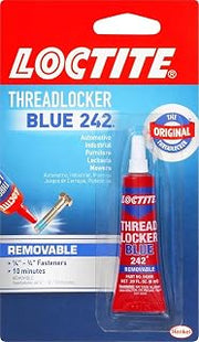 Loctite Threadlocker Blue 242 - Removable Thread Lock Glue for Nuts, Bolts, & Fasteners, Medium Strength Screw Glue to Prevent Loosening & Corrosion - 6 ml, 1 Pack