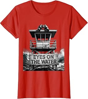 Eyes on the Water Life Guard Design T-Shirt