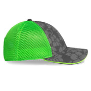 Performance Adjustable Trucker Hat for Men and Women by Headsweats – Polyester, Neon Green/Grey, Model 7743