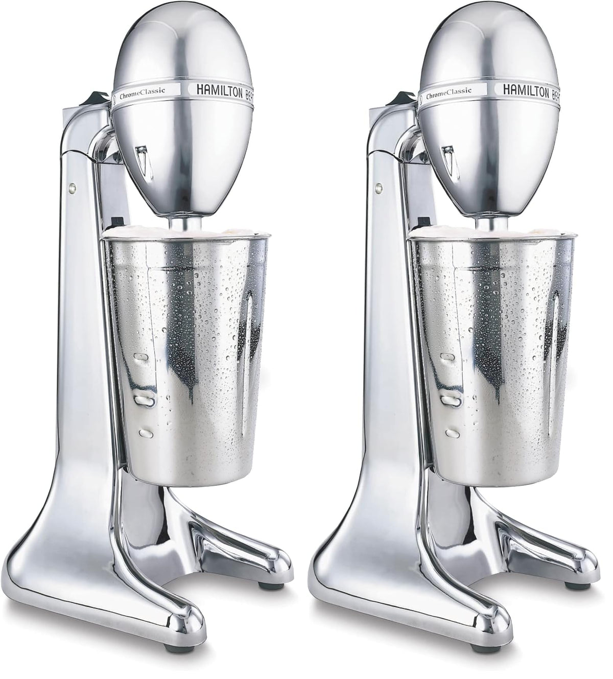 Hamilton Beach Classic Chrome / Extra-Large 28 oz. (Pack of 2) / 1 Commercial Drink Mixers