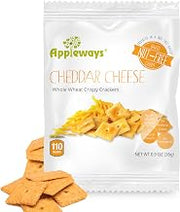 Appleways Cheddar Cheese Crackers, All-Natural Individually Wrapped Cheese Crisps, Kosher Certified Cheese Snack, Made in USA, 108 Count, 0.9 Oz Each (8.4 lbs Total)