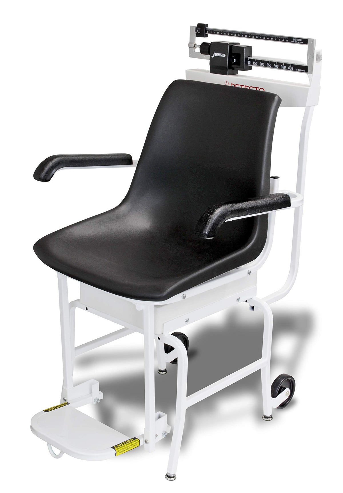 Mechanical Chair Scale Capacity: 400 lb x 4 oz by Detecto – 46"L x 20"W x 40"H, Alloy Steel, Black