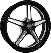 BILLET SPECIALTIES RSFB23745Z6120 Wheel - Street Lite - 17 x 4.5 in - 2.000 in Backspace - 5 x 4.75 in Bolt Pattern - Aluminum - Black Anodized/Machined Center - Black Anodized Lip - Each