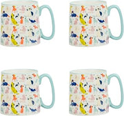 10 Strawberry Street Bella Mug, Inline Dog, Set of 4