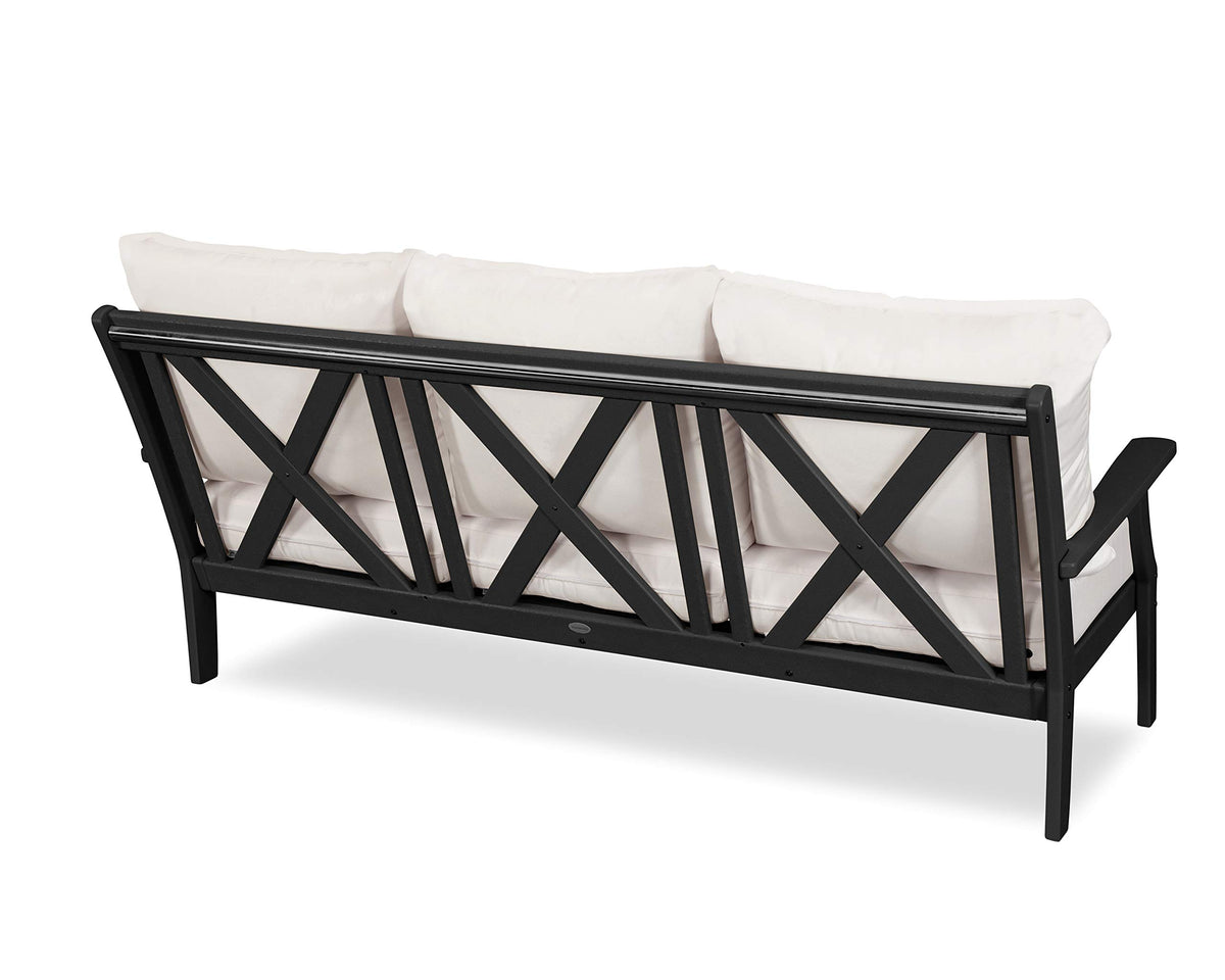 ® Braxton Sofa by Polywood – High-density Polyethylene, White / Marine Indigo, Model 4503-WH145991
