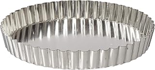 PADERNO World Cuisine 7.875 Inch Fluted Non-Stick Tart Mold with Removable Bottom