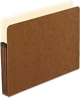 Pendaflex 1524EOX Standard Expanding File Pockets, Manila, Straight Cut, 1 Pocket, Letter, Redrope