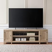 Liberty Furniture Proximity Place TV Console 82 Inch Transitional Living Room TV Stand - Barley Buff Birch Wood