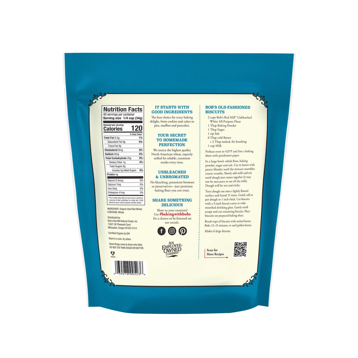 Bob's Red Mill 48 Ounce (Pack of 1) / 1 Wheat Flours & Meals