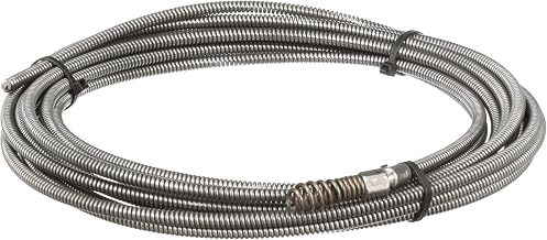 Drain Cleaning Cable by RIDGID – 8 mm x 7.6 m, Metal, Silver, Model 62235