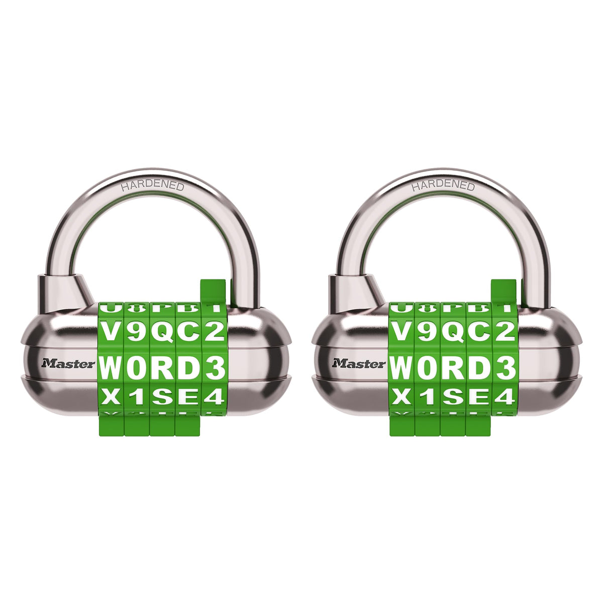 Master Lock Green / 2 Pack / 2 Pack; Green Combination Padlocks