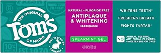 Tom's of Maine Antiplaque and Whitening Toothpaste Gel, Spearmint, 4 oz