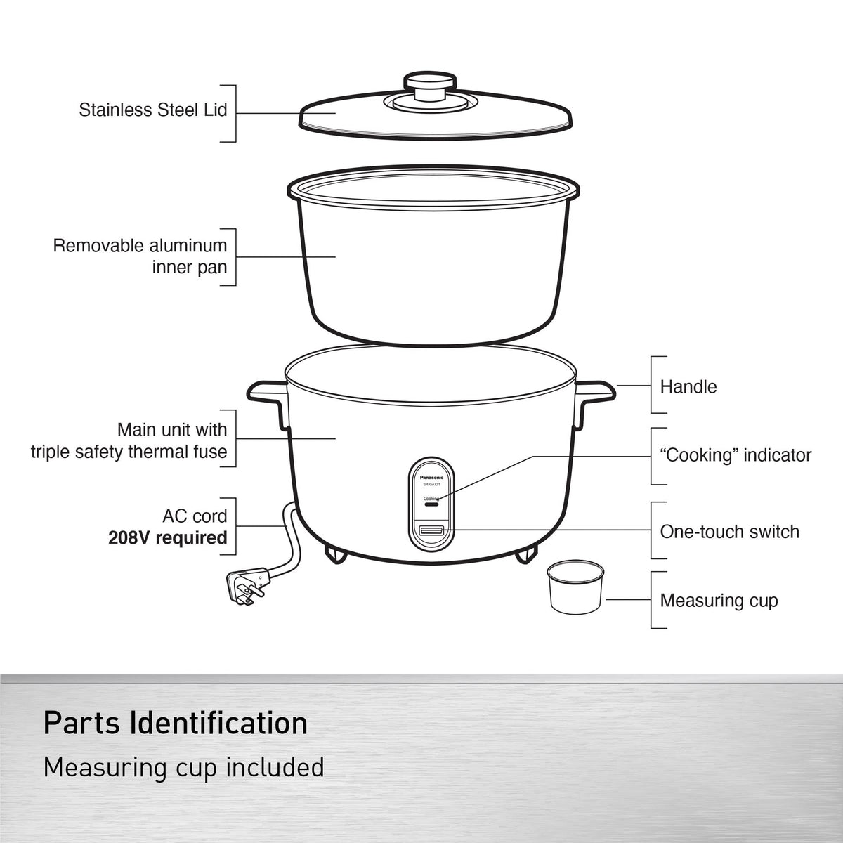 Panasonic 40 Cup / 208V / Cooker Commercial Rice Cookers