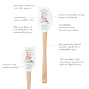 Spatulart ‘Booked & Baked’ Silicone Spatula with Wood Handle by Tovolo – 12.6 inches, Beech, Booked & Baked, Model 1000597