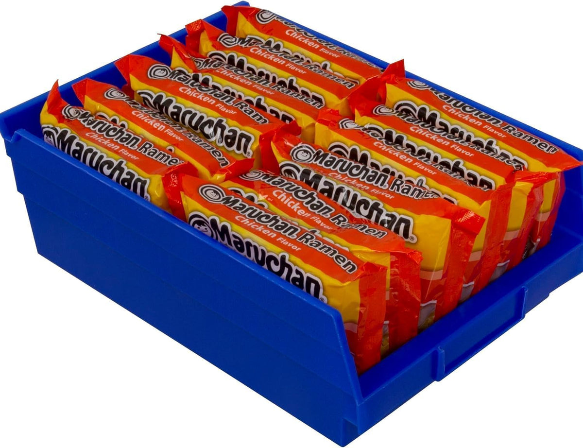 30150 Heavy Duty Plastic Shelf Bins by Akro-Mils – 12-Pack, 0.85 liters, Plastic, Blue, Pack of 12