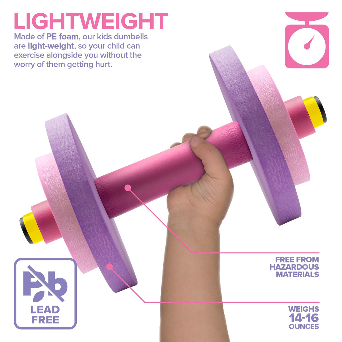 Modern Innovations Dumbbells / Pink/Purple / 14-16 ounces Categories
