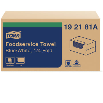 Tork Foodservice Cleaning Towel Blue/White Self Dispensing – 192181A