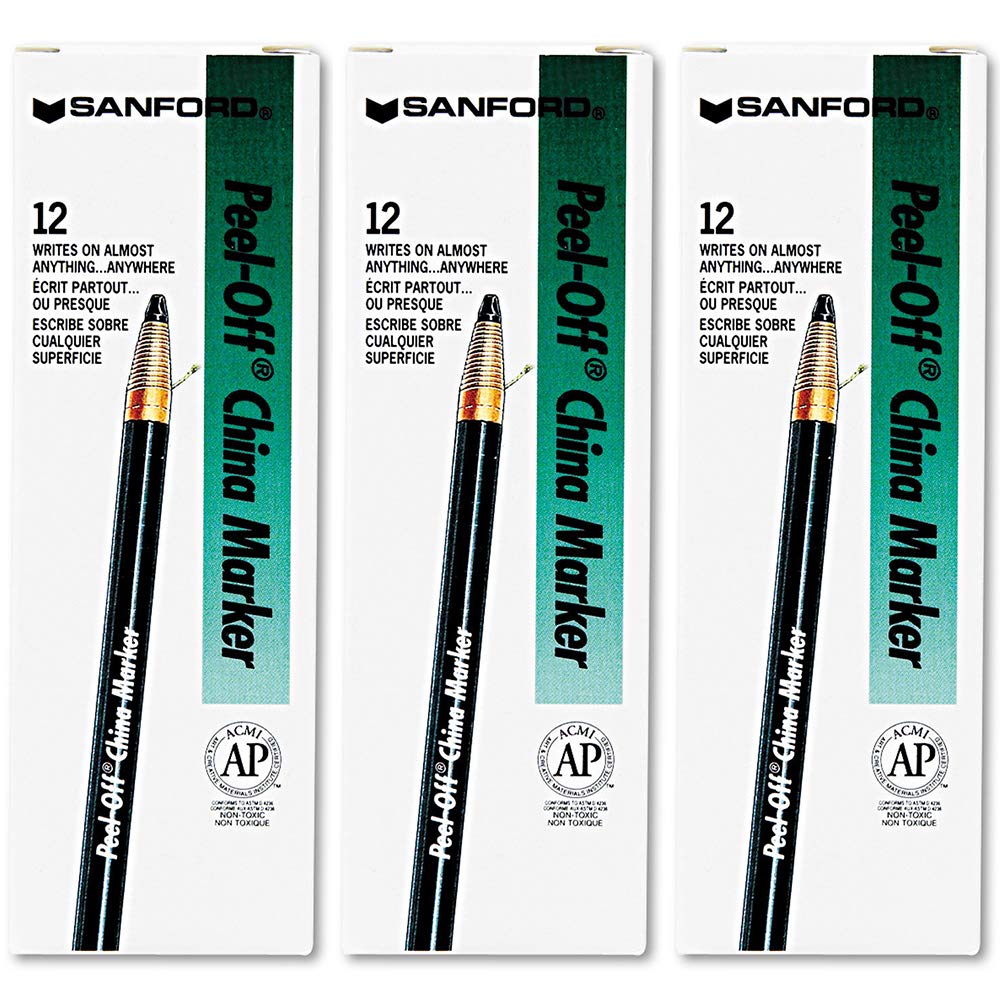 SAN2060 - Peel-Off China Markers by Sharpie – White, Pack of 3, Model 81217365SEMQ3