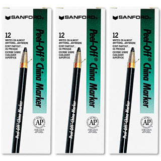SAN2060 - Peel-Off China Markers by Sharpie – White, Pack of 3, Model 81217365SEMQ3