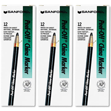 SAN2060 - Peel-Off China Markers by Sharpie – White, Pack of 3, Model 81217365SEMQ3