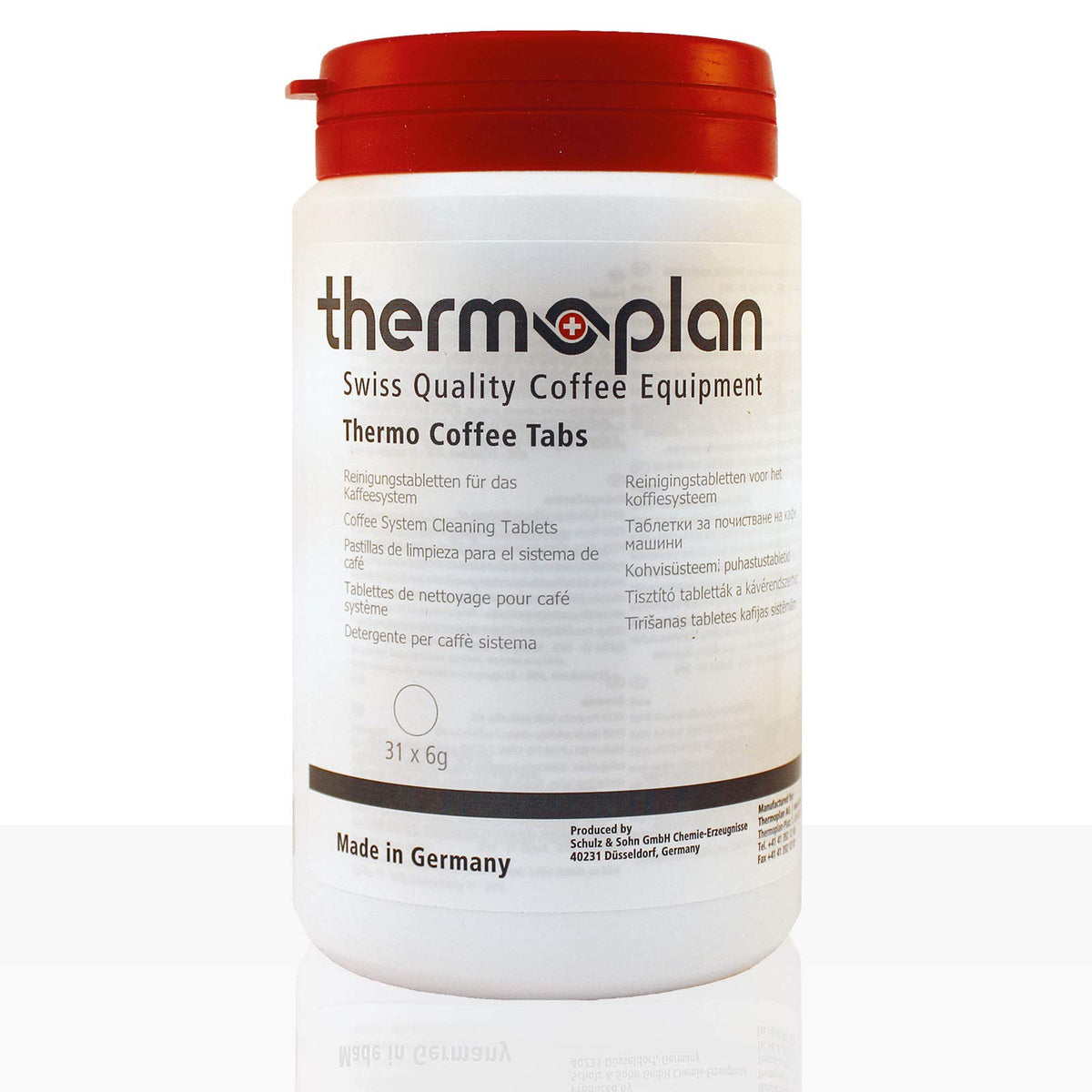 Coffee Cleaning Tablets 31 x 6g for Black & White BW 4 and 4c by Thermoplan – 1 Count (Pack of 1), red, Model 128.540