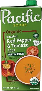 Pacific Foods Light in Sodium Organic Red Pepper & Tomato Soup, 32 Fl Oz
