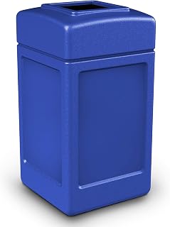 Commercial Zone Products 732104 Square Waste Container,Blue,42 Gallon