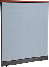 Global Industrial 60-1/4"W x 65-1/2"H Deluxe Electric Office Partition Panel, Blue