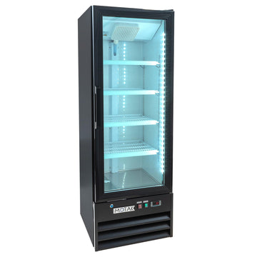 21 5/8" Glass Door Merchandiser by MOTAK – 24.80x25.59x69.09, In Description, Black, Model MGD-1DR-21-X