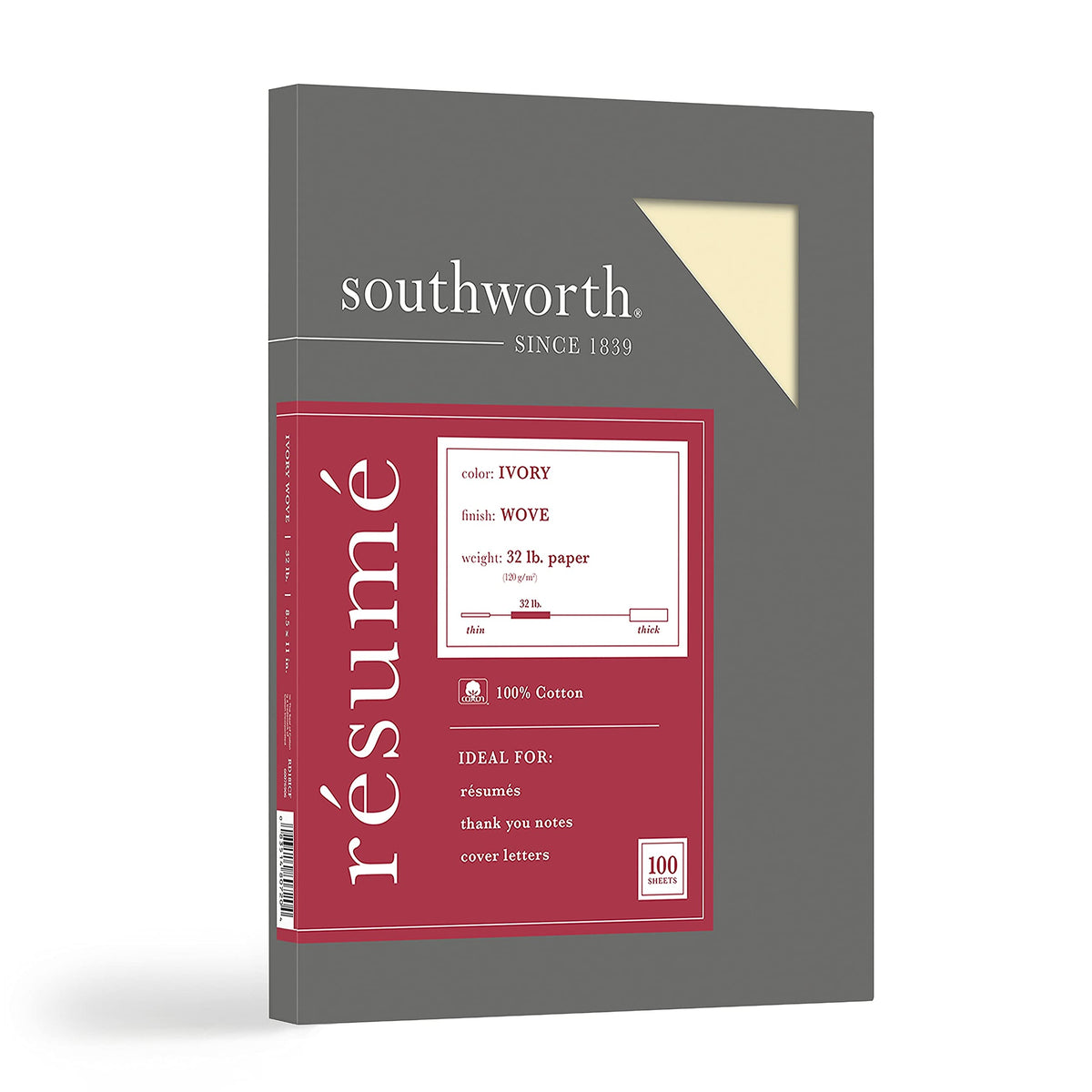 SOURD18ICF - 100% Cotton Resume Paper by Southworth – Cotton, Ivory